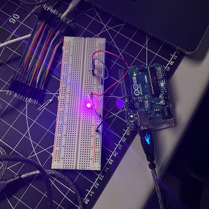 Originally trying to use resistors to create a chain of two LEDs I came across and issue where the second light would not shine, I realised that the issue was that I did not update the variable names in the Arduino IDE.